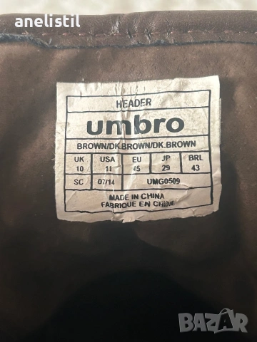 Мъжки кецове Umbro – естествена кожа – размер EU 45, снимка 3 - Спортно елегантни обувки - 53690661