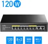 Cudy 8-портов Gigabit PoE превключвател, 120W PoE бюджет, 8 10/100/1000Mbps PoE+, снимка 1