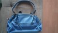Синя дамска чанта с къса и дълга дръжка, снимка 3