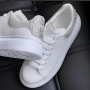 Дамски Сникърси Alexander McQueen - Цвят Бяло с Камъчета, снимка 3