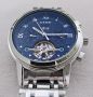 LIGE Silver Blue LG9841 Луксозен мъжки автоматичен механичен часовник с метална верижка, снимка 1 - Мъжки - 45249809