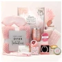 Комплект грижа за жена спа подарък за празник, осми март, рожден ден 10 части - Розов, снимка 1
