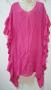 Плажна рокля с къдрички в свободна кройка, универсален размер. Дължина-85см;Ширина-60см. , снимка 1 - Рокли - 44995594