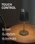 Quntis Акумулаторна безжична настолна LED лампа с възможност за димиране с докосване, черна, снимка 3