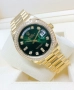 Rolex Day Date President Gold Green Diamond Bezel, снимка 2