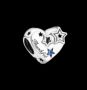 Сребърен елемент сърце,Пандора"Thankful"/нов, снимка 1 - Колиета, медальони, синджири - 45080286