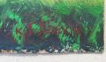 Стара картина пейзаж Григорий Лебский, масло на картон, в рамка 35/59 см, снимка 3