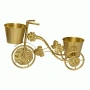 Метален цветарник велосипед – златист, снимка 4