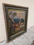 Много стара уникална антикварна авторска картина масло върху платно , снимка 4