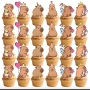 Капибара Capybara Happy Birthday картонен топер топери мъфини украса за торта декор парти рожден ден, снимка 5