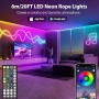 Нови Гъвкави 6m неонови LED ленти IP65 за гейминг стая парти осветление, снимка 2