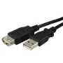 Кабел USB2.0 удължител 1,5м Digital One SP00213 - мъжко/женско прозрачен Cable USB2.0 type A-A M/F,1, снимка 1