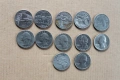 34 монети US QUARTER DOLLAR +10 монети FIVE CENTS, снимка 1