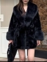 Топъл и красив черен кожух от еко кога, снимка 3