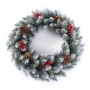 Голям коледен венец, декориран с изкуствени елхови шишарки, 50см.  , снимка 4