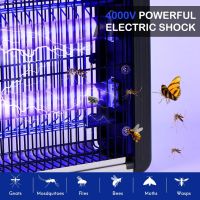 FRAXINUS Електрическа UV лампа унищожител на мухи и насекоми 20 W, надстроен 4000 V с висока мощност, снимка 6 - Други стоки за дома - 45344792
