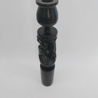 Винтидж африкански свещник, ръчна дърворезба, снимка 3 - Антикварни и старинни предмети - 45477125