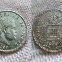  500 рейс 1896 г. Португалия (сребро), снимка 1 - Нумизматика и бонистика - 45078946