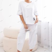 Дамски памучен комплект блуза + панталон, 3цвята , снимка 13 - Комплекти - 45670203
