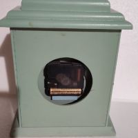 Holborn винтидж дървен настолен часовник дръжка месинг, снимка 4 - Антикварни и старинни предмети - 45753855