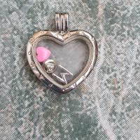 Сребърно колие Сърце Pandora, снимка 1 - Колиета, медальони, синджири - 45539416