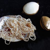 Колиета от речни перли и голяма седефена мида-кутия седеф и др, снимка 13 - Бижутерийни комплекти - 45854381