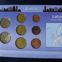 Латвия 2014 - Евро Сет - комплектна серия от 1 цент до 2 евро , 8 монети, снимка 3 - Нумизматика и бонистика - 45526014