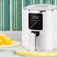 Еър фрайър Lexical Airfryer LAF-3026-1/2, 1300W 4.5L бял/черен, снимка 3 - Фритюрници - 45865151