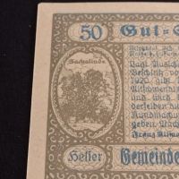 Банкнота НОТГЕЛД 50 хелер 1920г. Австрия перфектно състояние за КОЛЕКЦИОНЕРИ 44642, снимка 5 - Нумизматика и бонистика - 45234929