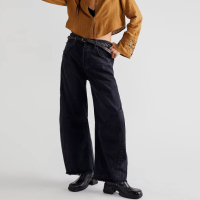 Дамски широки ежедневни дънки с джобове, 5цвята , снимка 6 - Дънки - 45032203