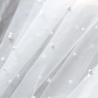 Булчински воал с перли, 2 метра, цвят ivory, Було, снимка 3 - Сватбени рокли - 45586845