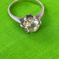 красив сребърен пръстен с камък , снимка 5 - Пръстени - 45469204