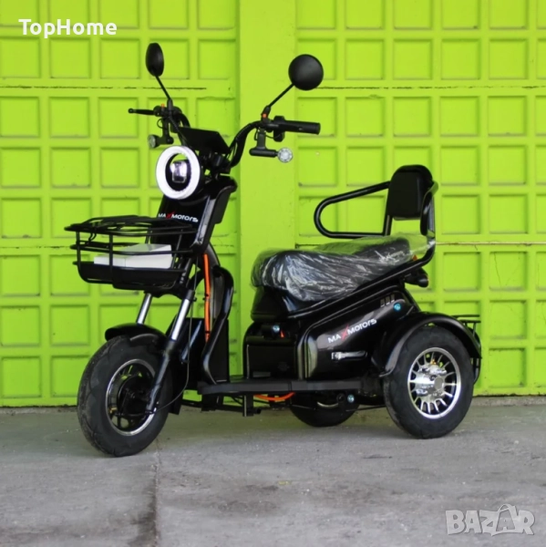  Двуместна Електрическа Триколка PUDDING 1800W Black , снимка 1