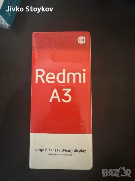 Смартфон GSM XIAOMI REDMI A3 BLACK 6.71 ", 64 GB, RAM 3 GB, 8+0.08 MP, снимка 1