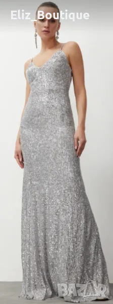 Дълга рокля с пайети , снимка 1