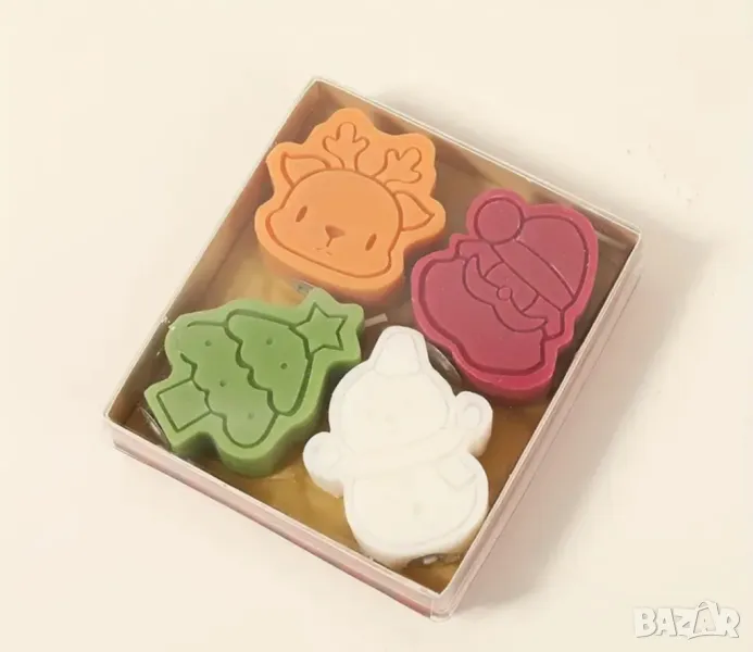 Молд за коледни сапуни и свещи к-т 4 вида, снимка 1