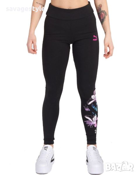 Дамски клин PUMA Flower Leggings Black/Multi, снимка 1