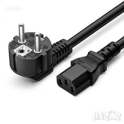 Захранващ кабел за компютър - EU PLUG (Шуко) 16A, 250V, 1.5 метра дължина, снимка 1