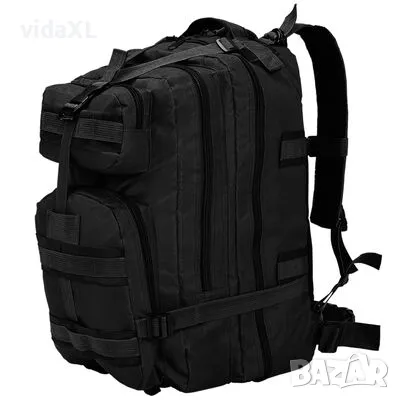 vidaXL Раница, войнишки стил, 50 л, черна（SKU:91384）, снимка 1