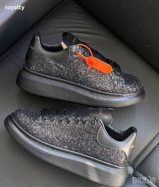 Alexander McQueen Черни Дамски Маратонки с Камъни 36-40 Номер , снимка 1
