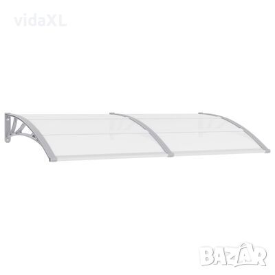 vidaXL Навес за врата сиво и прозрачно 200x80 см PC（SKU:144820, снимка 1