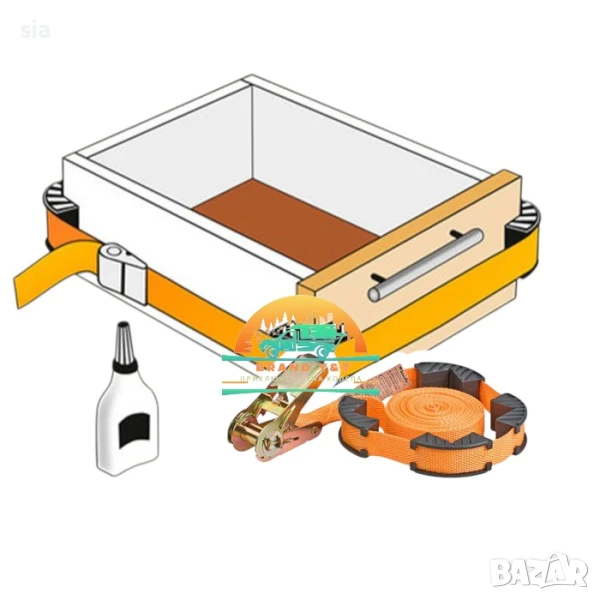 Колан за притягане и фиксиране на товари, 1бр, снимка 1