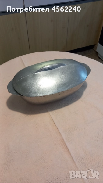 Овална алуминиева тенджера (Гусятница), снимка 1