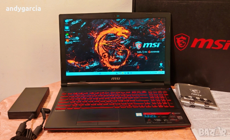 NVIDIA GTX 1660ti 6GB/Core i7 8750H/16GB RAM/256GB SSD/1TB HDD/15.6 FullHD IPS/MSI GL63, снимка 1