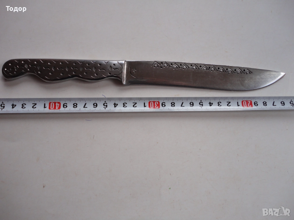 Страхотен ловен  нож гравюри 6, снимка 1