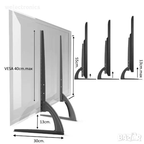 Универсална настолна стойка за телевизор 02 70cm., снимка 1