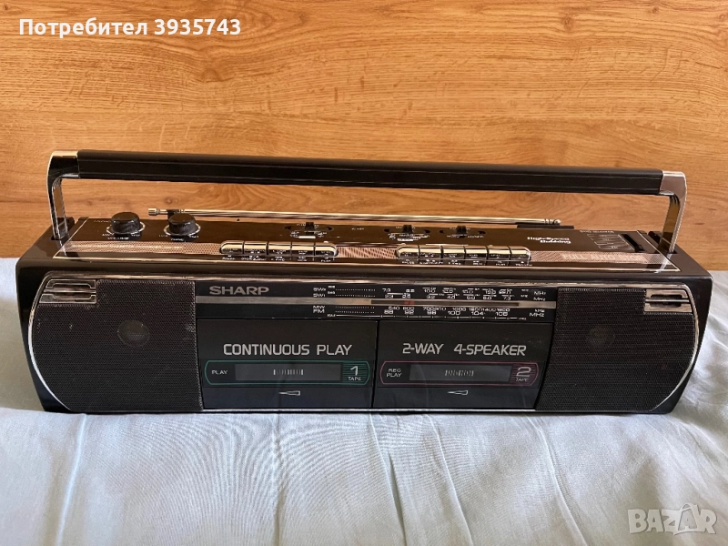 Sharp радиокасетофон отличен, снимка 1