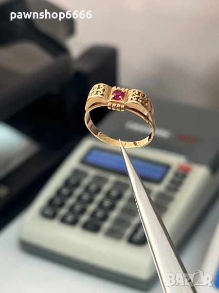 Златен пръстен 14 карата , снимка 1