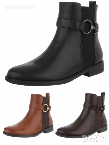Дамски класически боти до глезена, 3цвята , снимка 1