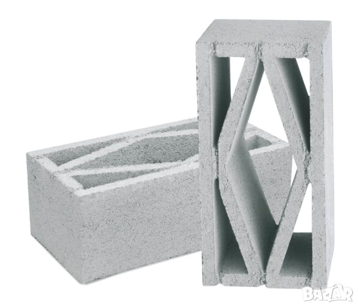 Декоративни БЛОКЧЕТА бетонни модел "РОМБ" за зидане на ограда , снимка 1